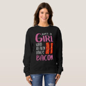 Een meisje dat echt van Bacon houdt Trui (Voorkant volledig)