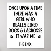 Een meisje dat echt van honden en lacrosse hield. poster (Voorkant)