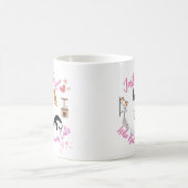 Een meisje dat echt van katten houdt koffiemok (Center)