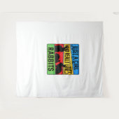 Een meisje dat echt van konijnen houdt wandkleed (Voorkant (horizontaal))