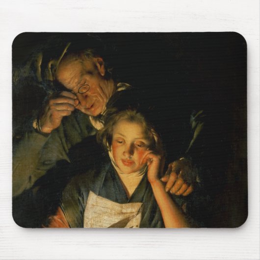 Een meisje dat een brief leest muismat (Voorkant)