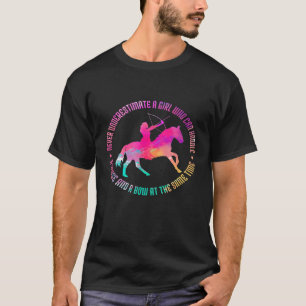 Een Meisje Dat Een Paard En Een Boog Aankan Reed T-shirt