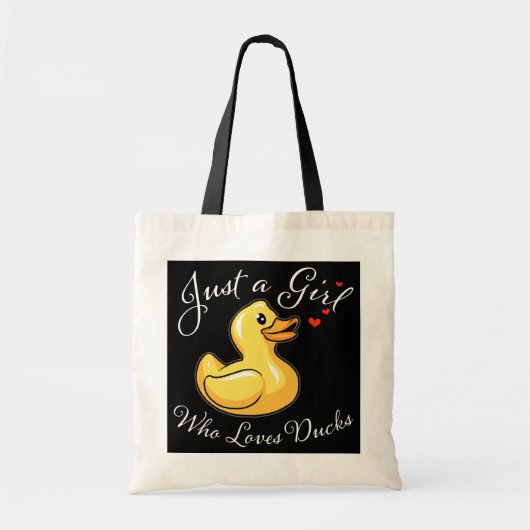 Een meisje dat gek is op Duck. Tote Bag (Voorkant)
