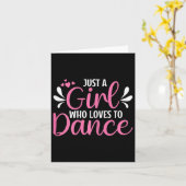 Een meisje dat graag danst voor een danser kaart (Gele Bloem)