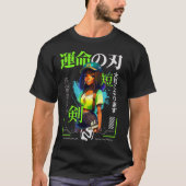 Een meisje dat houdt van Anime Black Girl Game Lov T-shirt (Voorkant)