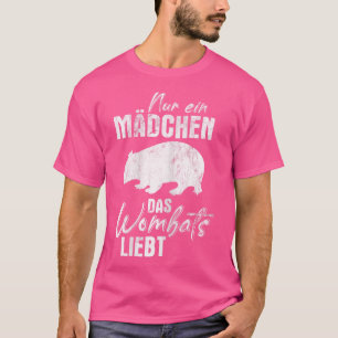 Een meisje dat houdt van Australië Wombats T-shirt