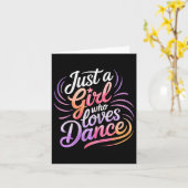 Een meisje dat houdt van dansen kaart (Gele Bloem)