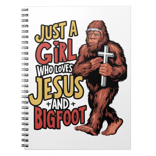 Een meisje dat houdt van Jezus en Bigfoot Sasquatc Notitieboek (Voorkant)