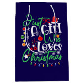 Een meisje dat houdt van Kerstmis-64714 Medium Cadeauzakje (Voorkant)