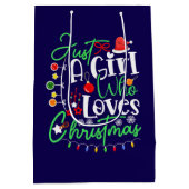 Een meisje dat houdt van Kerstmis-64714 Medium Cadeauzakje (Achterkant)