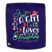 Een meisje dat houdt van Kerstmis-64714 Rugtassen (Verwijderbaar gezicht)
