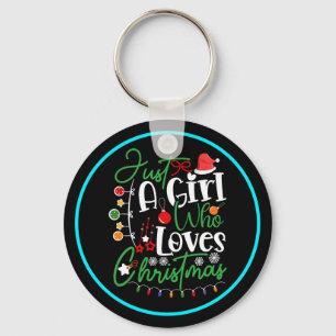 Een meisje dat houdt van Kerstmis-64714 Sleutelhanger