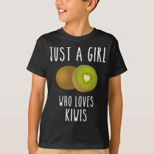 Een meisje dat houdt van kiwi fruit kiwi fruit zom t-shirt