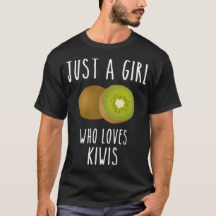 Een meisje dat houdt van kiwi fruit kiwi fruit zom t-shirt