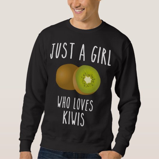 Een meisje dat houdt van kiwi fruit kiwi fruit zom trui (Voorkant)