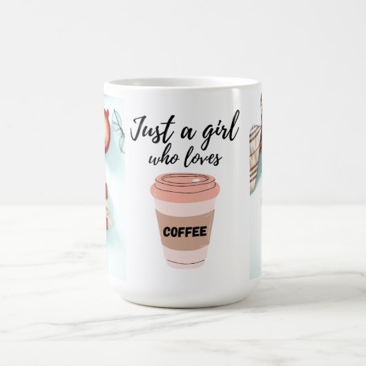 Een meisje dat houdt van koffie Vaderdag Mok (Center)