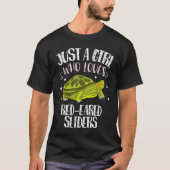 Een meisje dat houdt van Red Eared Sliders Funny S T-shirt (Voorkant)
