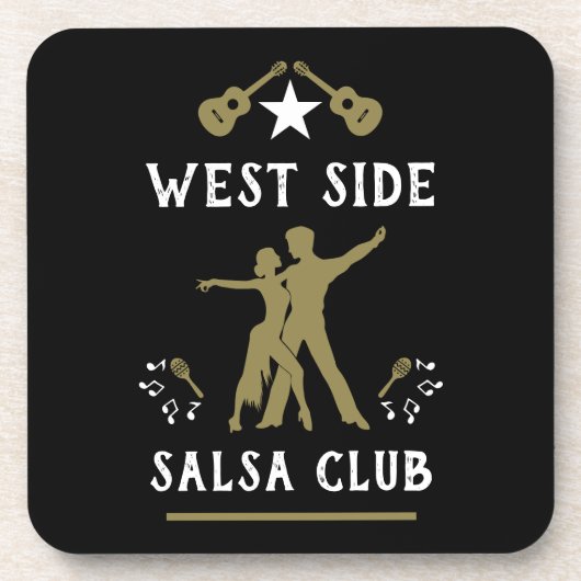 Een meisje dat houdt van salsa dansen bier onderzetter (Voorkant)