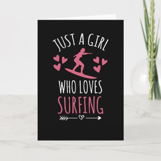 Een meisje dat houdt van surfen | Surfer Girl Gift Kaart (Voorkant)
