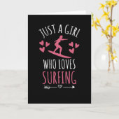 Een meisje dat houdt van surfen | Surfer Girl Gift Kaart (Gele Bloem)