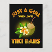 Een meisje dat houdt van Tiki Bars Briefkaart (Voorkant)