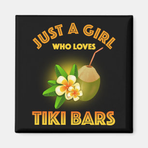 Een meisje dat houdt van Tiki Bars Magneet