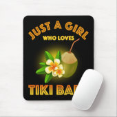 Een meisje dat houdt van Tiki Bars Muismat (Met muis)