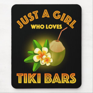 Een meisje dat houdt van Tiki Bars Muismat