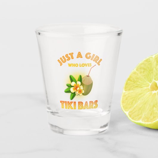 Een meisje dat houdt van Tiki Bars Shot Glas (Voorkant)