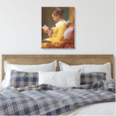 Een meisje dat leest, de lezer van J. Fragonard Canvas Afdruk (Insitu (Slaapkamer))