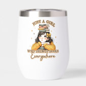 Een meisje dat overal boeken meeneemt (Achterkant)