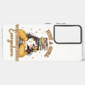 Een meisje dat overal boeken meeneemt samsung galaxy hoesje (Linkerkant)