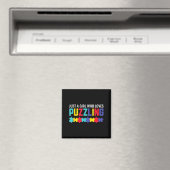 Een meisje dat puzzel puzzel horror leuk vindt magneet (Insitu (Vaatwasser))