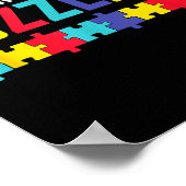 Een meisje dat puzzel puzzel horror leuk vindt poster (Hoek)