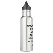 Een meisje dat Rugby en Dogs echt leuk vond. Waterfles (Links)