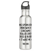 Een meisje dat Rugby en Dogs echt leuk vond. Waterfles (Voorkant)