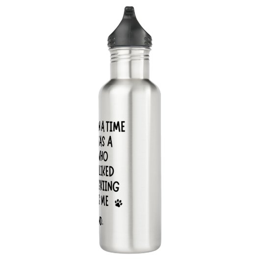 Een meisje dat Skiing en Dogs echt leuk vond. Waterfles (Rechts)