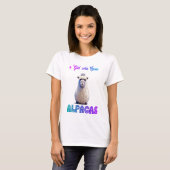 Een meisje dat van Alpacas houdt met Wooly Alpaca T-shirt (Voorkant volledig)