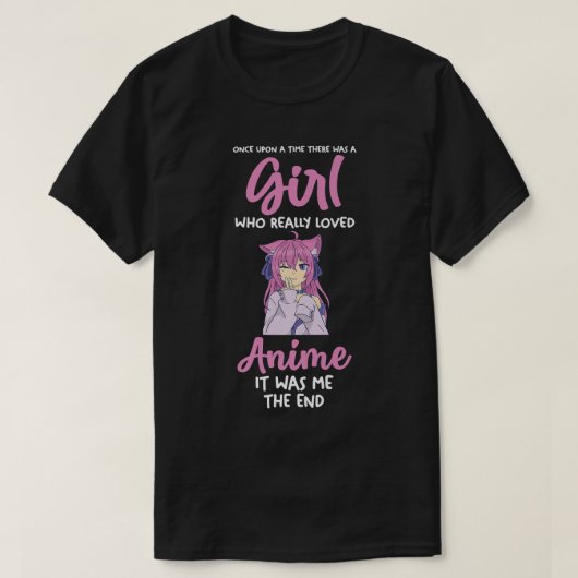 Een meisje dat van animatie houdt t-shirt (Design voorkant)