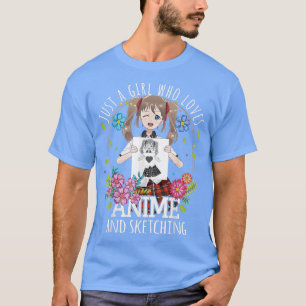 Een meisje dat van Anime houdt en Manga ketst. T-shirt