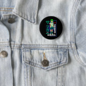 Een meisje dat van Anime houdt Ronde Button 5,7 Cm (In situ)