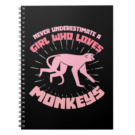 Een meisje dat van apen houdt notitieboek (Voorkant)