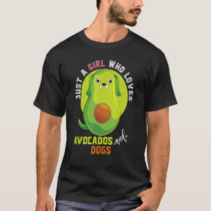 Een meisje dat van Avocados en Honden houdt T-shirt