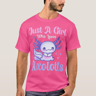 Een meisje dat van Axolotls Kinder houdt T-shirt