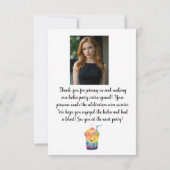 Een meisje dat van Boba houdt Bedankkaart (Achterkant)