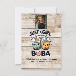 Een meisje dat van Boba houdt Bedankkaart