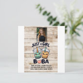 Een meisje dat van Boba houdt Kaart (Staand voorkant)