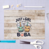 Een meisje dat van Boba houdt Tissuepapier (Craft)