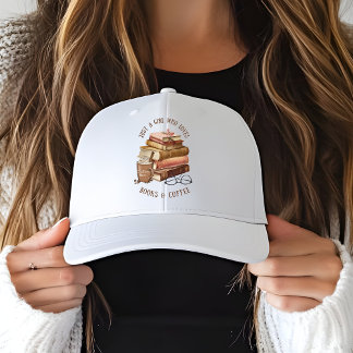 Een meisje dat van boeken en koffie houdt trucker pet