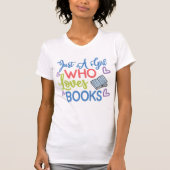 Een meisje dat van boeken houdt t-shirt (Voorkant)